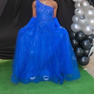 Elegant Blue Junior Dress